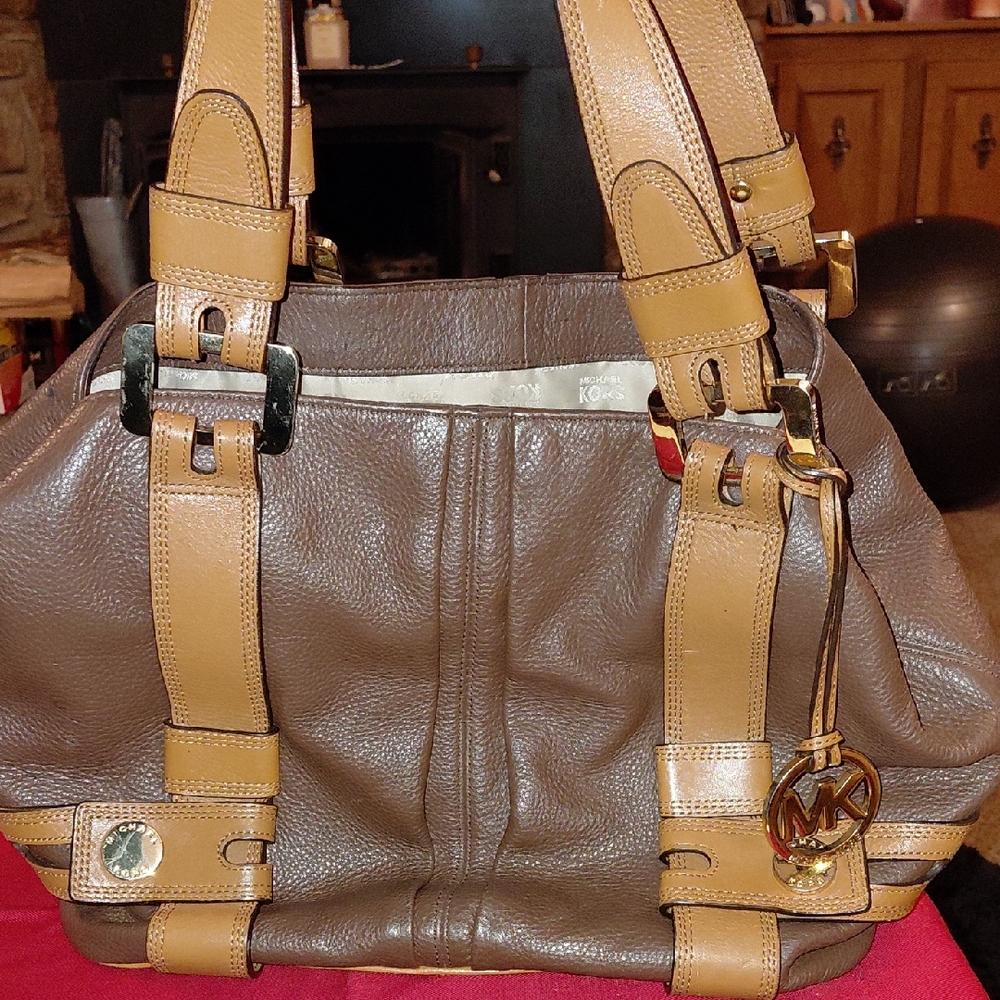 Michael Kors Brown and Tan Shoulder Bag